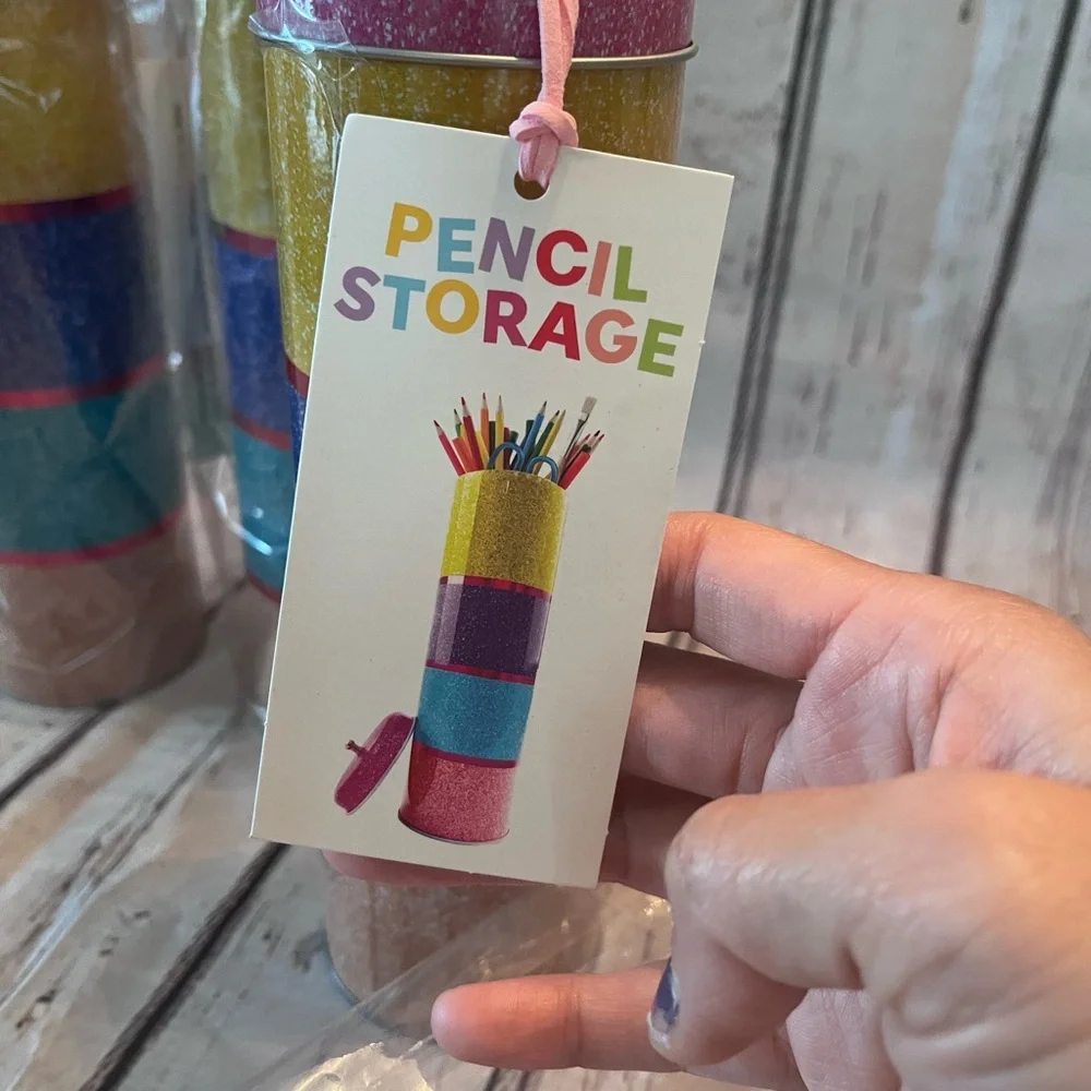 Target Bullseye Playground Pencil Storage Tin / Target Pencil Holder